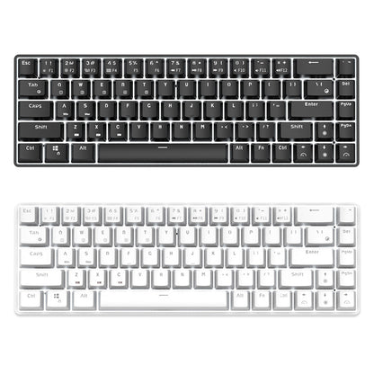 68-key Bluetooth mechanical keyboard in black and white