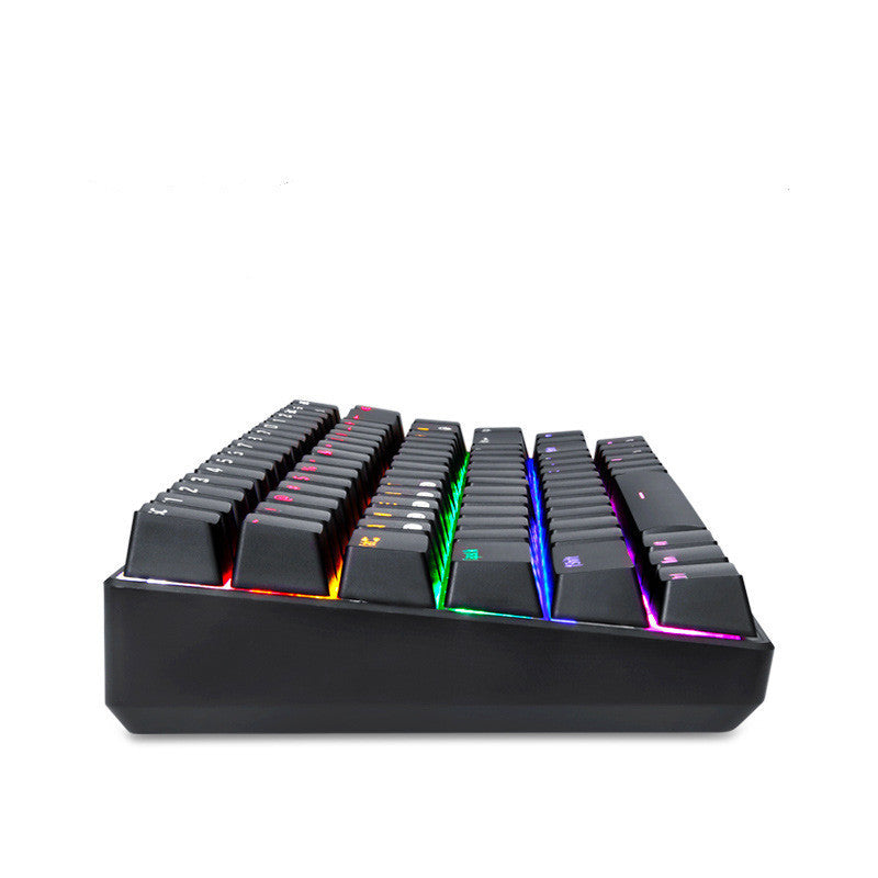 Black compact Bluetooth mechanical keyboard side view