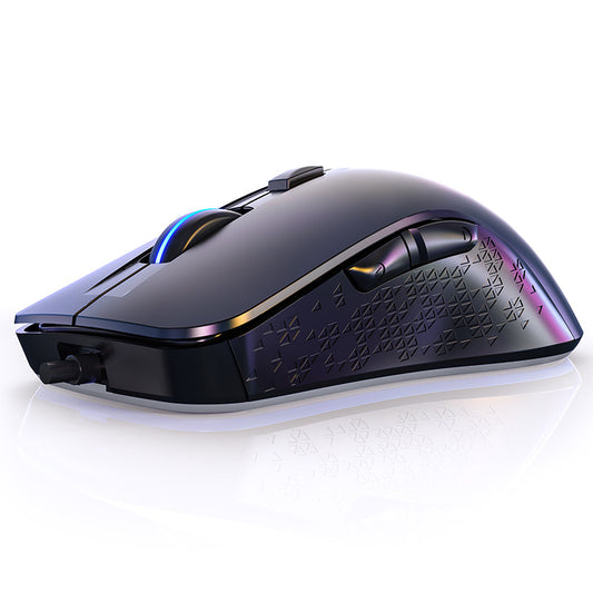 Black programmable RGB wired gaming mouse with 4000 DPI