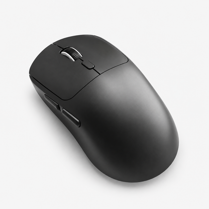 Black rechargeable wireless mouse side button detail