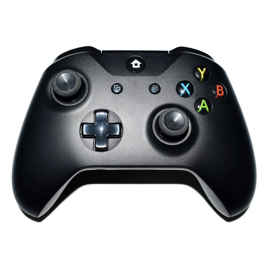 Black wireless game controller with vibration support
