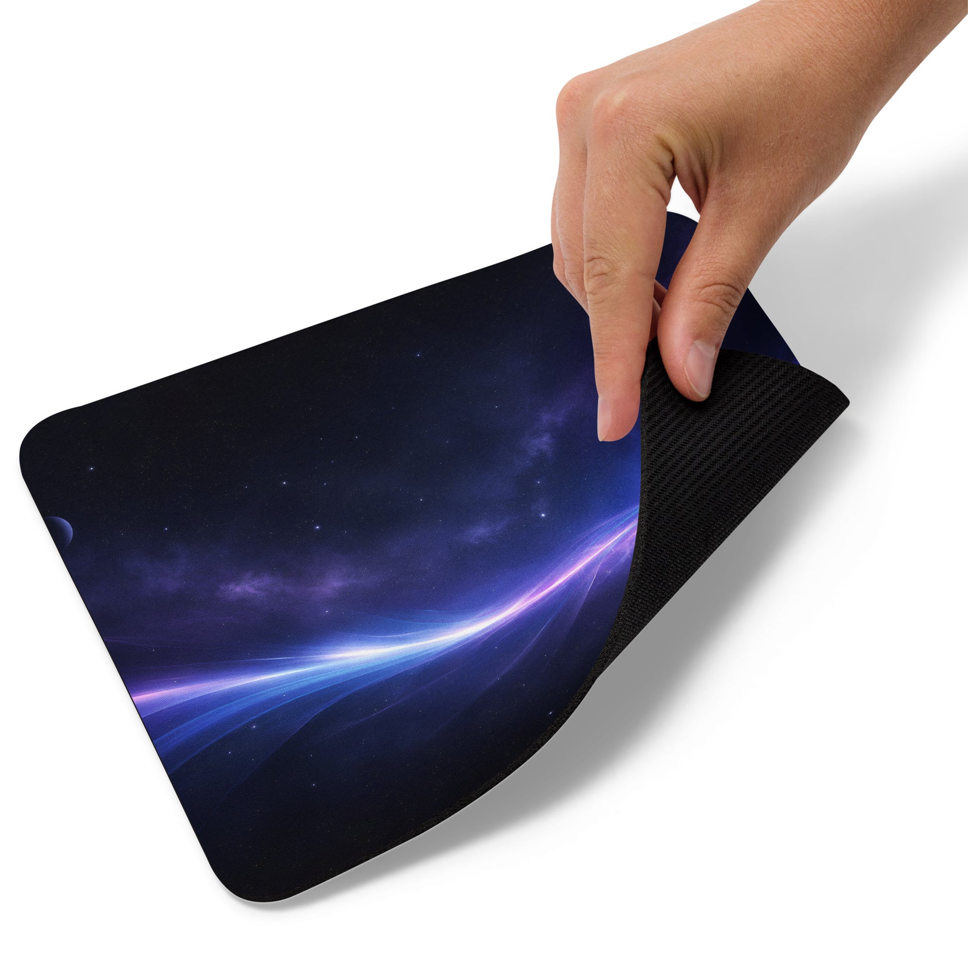 Celestial Flow Mouse Pad flexible rubber base product mockup