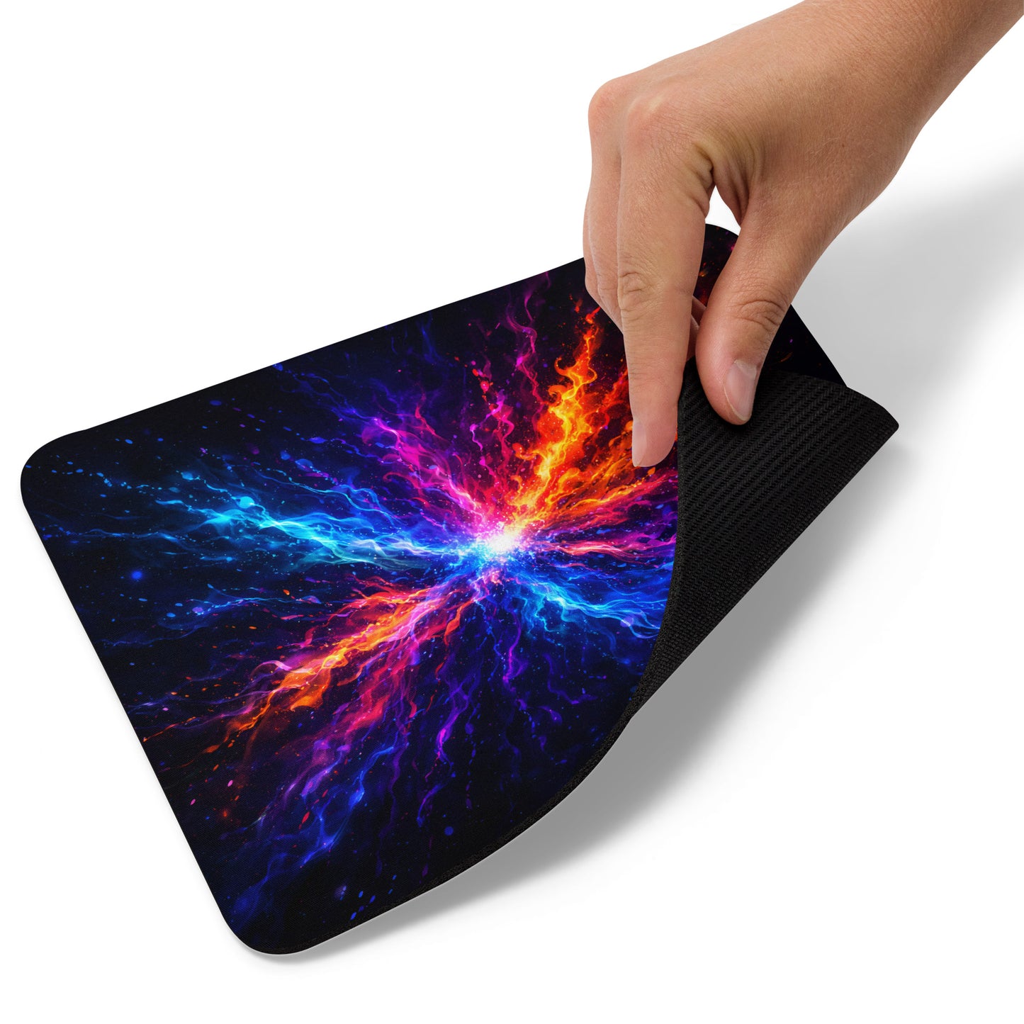 Chromatic Pulse Mouse Pad flexible rubber base product mockup