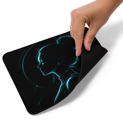 Cyan Aura Mouse Pad flexible rubber base product mockup