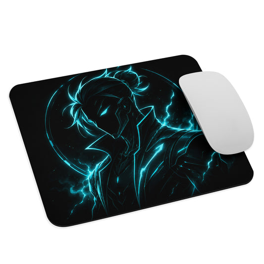 Cyan Phantom Mouse Pad with white mouse on a clean product mockup