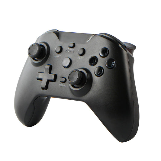Black ergonomic Bluetooth game controller with vibration support and Type-C charging