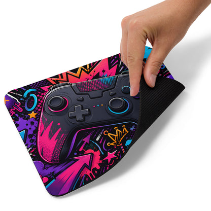 Neon Controller Mouse Pad flexible rubber base product mockup