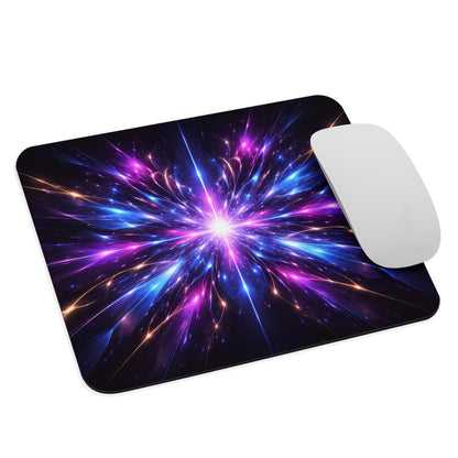 Radiant Core Mouse Pad with white mouse on a clean product mockup
