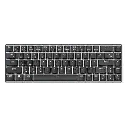 White 68-key Bluetooth mechanical keyboard with backlight