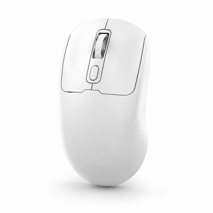 White tri-mode rechargeable wireless mouse