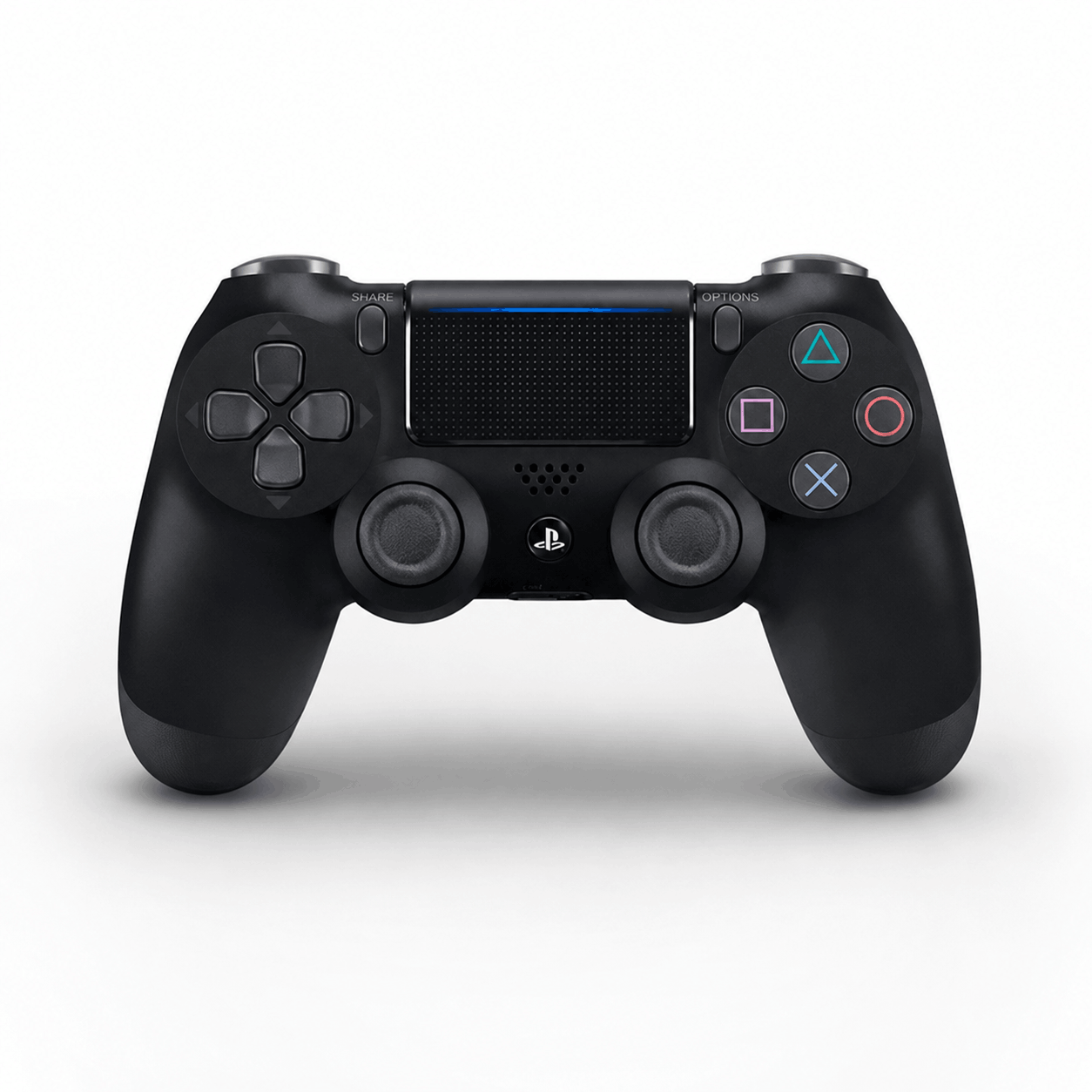 Black wireless game controller with USB charging