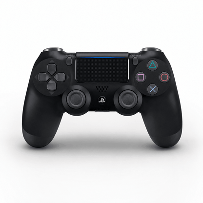 Black wireless game controller with USB charging