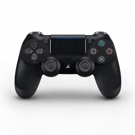 Black wireless game controller with USB charging